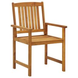 Berkfield Home Garden Chairs 8 pcs Solid Acacia Wood in Brown - thumbnail 2