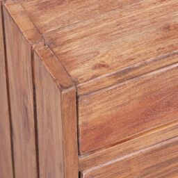 Berkfield Home Bedside Cabinet with 3 Drawers 35x25x35 cm Solid Reclaimed Wood in Brown - Size: 35 x 25 x 35 cm - thumbnail 6