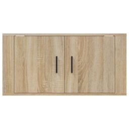 Berkfield Home Wall Mounted TV Cabinet Sonoma Oak 80x34.5x40 cm in Brown - thumbnail 6