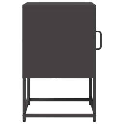 Berkfield Home Bedside Cabinet Black 36x39x60.5 cm Cold-rolled Steel - thumbnail 6