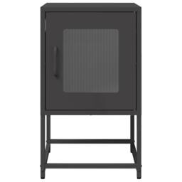 Berkfield Home Bedside Cabinet Black 36x39x60.5 cm Cold-rolled Steel - thumbnail 5