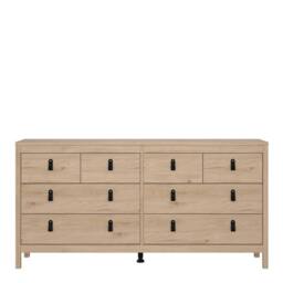 Wyld Haus Barcelona Natural Oak Double Dresser 8 Drawers - thumbnail 3