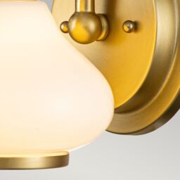 Netlighting Hinkley Ainsley Wall Lamp Brushed Brass IP44 in Yellow - thumbnail 4