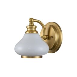 Netlighting Hinkley Ainsley Wall Lamp Brushed Brass IP44 in Yellow - thumbnail 2