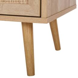Wyld and Coco Ponca 3-Drawer Chest - Rattan Front Pine Legs Light Brown 90 x 79 cm - thumbnail 8
