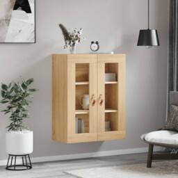Berkfield Home Wall Mounted Cabinet Sonoma Oak 69.5x34x90 cm in Light Oak - thumbnail 3