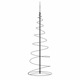 Berkfield Home Christmas Tree Light Cone 100 LEDs Warm White 150 cm in Black - thumbnail 4
