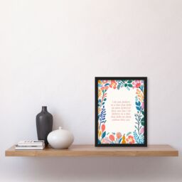 Artery8 Wall Art Print Believe in a Fate Buddhist Karma Mindfulness Quote Floral Framed Art - Size: A4 - thumbnail 4