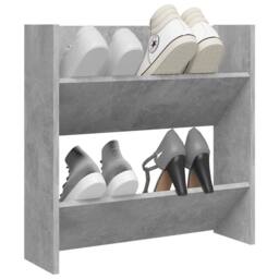 Berkfield Home Wall Shoe Cabinet Concrete Grey 60x18x60 cm Engineered Wood - Size: 60 x 18 x 60 cm - thumbnail 3