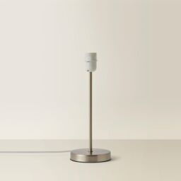 ValueLights Charlie Modern Stem Brushed Chrome Table Lamp Base in Metallic Silver - thumbnail 3