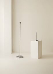 ValueLights Charlie Modern Stem Brushed Chrome Table Lamp Base in Metallic Silver - thumbnail 6