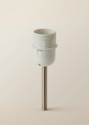 ValueLights Charlie Modern Stem Brushed Chrome Table Lamp Base in Metallic Silver - thumbnail 4