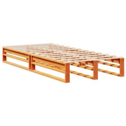 Berkfield Home Bookcase Bed without Mattress Wax Brown 100x200 cm Solid Wood - thumbnail 5