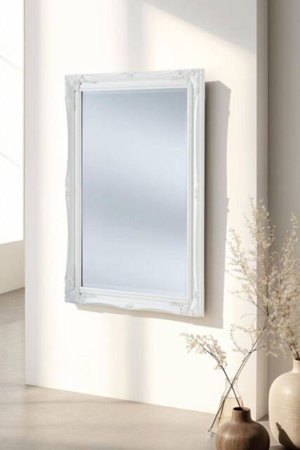 Yearn Mirrors French Style Carved Mirror White 105x75cm - Size: 105x75 cm - image 1