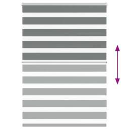 Berkfield Home Elegant Zebra Blind Dark Grey 100x100 cm Fabric Width 95.9 cm Pol - thumbnail 5