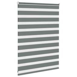 Berkfield Home Elegant Zebra Blind Dark Grey 100x100 cm Fabric Width 95.9 cm Pol - thumbnail 4