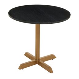 Orsina Set of 2 Round Black Marble Side Tables, Black Marble Tops on Gold‑Finish Tripod Iron Frames, Accent Tables in Gold - thumbnail 5