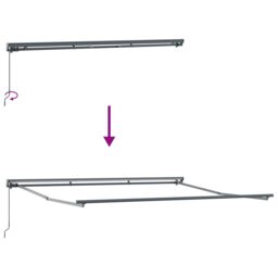 Berkfield Home Retractable Awning Burgundy Red 400x300 cm Polyester & Metal - thumbnail 9