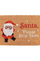 KDMD Festive Santa Claus Doormat - Warm Welcome for Christmas Entryway in Brown - Size: Medium - thumbnail 3