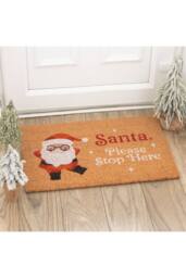 KDMD Festive Santa Claus Doormat - Warm Welcome for Christmas Entryway in Brown - Size: Medium - thumbnail 1