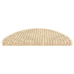 Berkfield Home Stair Mats Self-adhesive Sisal-Look 15 pcs 65x21x4 cm Beige - Size: Medium - thumbnail 3
