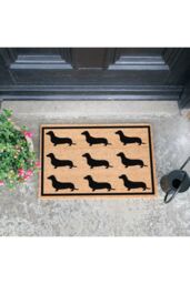 Artsy Mats Dachshund Doormat - Regular 60x40cm in Black - Size: 40 cm x 60 cm - thumbnail 2