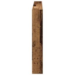 Berkfield Home Headboard Cabinet with LED Old Wood 180x17x102 cm in Brown - Size: 180 x 17 x 102 cm - thumbnail 8