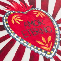 Furn Amor Eterno Velvet Piped Cushion in Red - Size: 45 cm x 45 cm - thumbnail 4