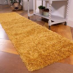 Kukoon Soft Fluffy Thick Pile Shaggy Area Rug, Living Room Bedroom Carpet Runner in Yellow - Size: 160 cm x 230 cm - thumbnail 6