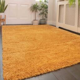 Kukoon Soft Fluffy Thick Pile Shaggy Area Rug, Living Room Bedroom Carpet Runner in Yellow - Size: 160 cm x 230 cm - thumbnail 1