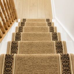 runrug Stair Runner Carpet for Staircases - Soft & Comfy, 9mm - 'Tribal' in Beige - Size: 60 cm x 600 cm - thumbnail 3