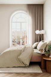1951 'Luxury 400 Thread Count' Cotton Sateen Duvet Cover Set in Gold - Size: King - thumbnail 1