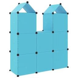 Berkfield Home Practical Cube Storage Cabinet for Kids with 8 Cubes Blue PP - thumbnail 5