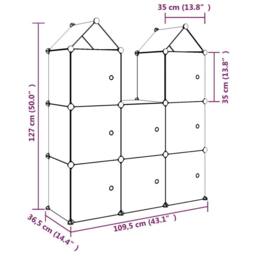 Berkfield Home Practical Cube Storage Cabinet for Kids with 8 Cubes Blue PP - thumbnail 8