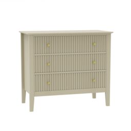 Melody Maison 3 Drawer Chest Of Drawers - Hales Taupe Range in Beige