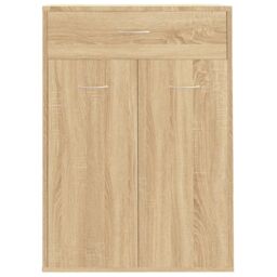 Berkfield Home Shoe Cabinet Sonoma Oak 60x35x84 cm Engineered Wood in Brown - Size: 60 x 35 x 84 cm - thumbnail 6