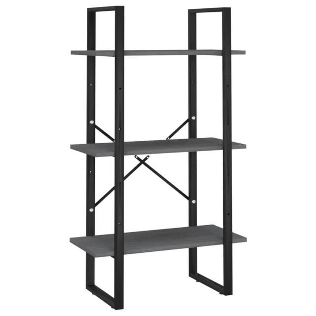 Berkfield Home Storage Shelf Grey 60x30x105 cm Solid Pine Wood - Size: 60 x 30 x 105 cm - image 1