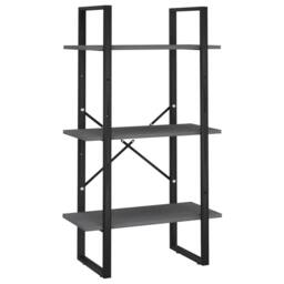 Berkfield Home Storage Shelf Grey 60x30x105 cm Solid Pine Wood - Size: 60 x 30 x 105 cm