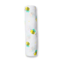 Lulujo Muslin Swaddle - Bumbling Bee - thumbnail 2