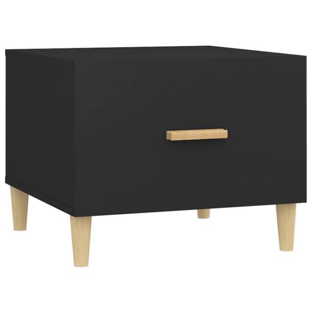Berkfield Home Coffee Table Black 50x50x40 cm Engineered Wood - Size: 50 x 50 x 40 cm - image 1