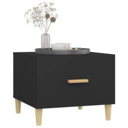 Berkfield Home Coffee Table Black 50x50x40 cm Engineered Wood - Size: 50 x 50 x 40 cm - thumbnail 4