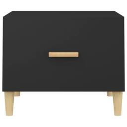 Berkfield Home Coffee Table Black 50x50x40 cm Engineered Wood - Size: 50 x 50 x 40 cm - thumbnail 6