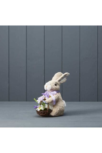 KDMD Rabbit with Purple Ribbon in Beige - image 1