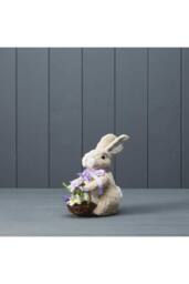 KDMD Rabbit with Purple Ribbon in Beige