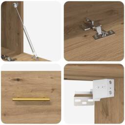 Berkfield Home Wall Cabinet Artisan oak 80 x 36.5 x 35 cm Engineered wood in Brown - thumbnail 9