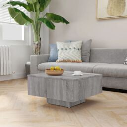 Berkfield Home Coffee Table Grey Sonoma 60x60x31.5 cm Engineered Wood - thumbnail 1
