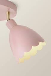 ValueLights Millie Metal Flower Style Scallop Adjustable Spotlight Ceiling Light in Pale Pink - thumbnail 4