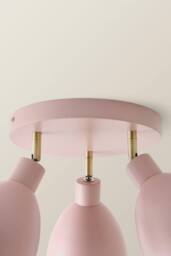 ValueLights Millie Metal Flower Style Scallop Adjustable Spotlight Ceiling Light in Pale Pink - thumbnail 5