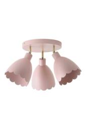 ValueLights Millie Metal Flower Style Scallop Adjustable Spotlight Ceiling Light in Pale Pink - thumbnail 6