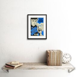 "Artery8 Wall Art Print Burning Question Reefer Madness Blue Vintage Advertising Framed in Black - Size: W7"" x H9""" - thumbnail 2